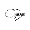 Hakkari Harita Araba Sticker 17x17 Cm Siyah