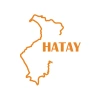 Hatay Harita Araba Sticker 17x17 Cm Turuncu