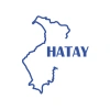 Hatay Harita Araba Sticker 17x17 Cm Mavi
