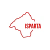 Isparta Harita Araba Sticker 17x17 Cm Kırmızı
