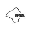 Isparta Harita Araba Sticker 17x17 Cm Siyah