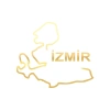 İzmir Harita Araba Sticker 17x17 Cm Gold