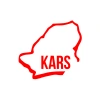 Kars Harita Araba Sticker 17x17 Cm Kırmızı