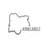 Kırklareli Harita Araba Sticker 17x17 Cm Gri