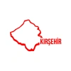 Kırşehir Harita Araba Sticker 17x17 Cm Kırmızı