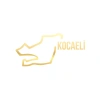 Kocaeli Harita Araba Sticker 17x17 Cm Gold