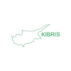 Kıbrıs Harita Araba Sticker 17x17 Cm Yeşil