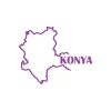 Konya Harita Araba Sticker 17x17 Cm Mor