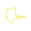 Konya Harita Araba Sticker 17x17 Cm Sarı