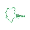Konya Harita Araba Sticker 17x17 Cm Yeşil