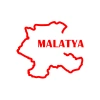 Malatya Harita Araba Sticker 17x17 Cm Kırmızı
