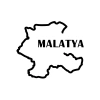 Malatya Harita Araba Sticker 17x17 Cm Siyah