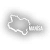Manisa Harita Araba Sticker 17x17 Cm Beyaz