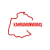 Kahramanmaraş Harita Araba Sticker 17x17 Cm Kırmızı
