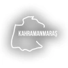 Kahramanmaraş Harita Araba Sticker 17x17 Cm Beyaz
