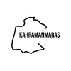 Kahramanmaraş Harita Araba Sticker 17x17 Cm Siyah