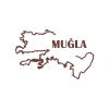 Muğla Harita Araba Sticker 17x17 Cm Kahverengi
