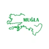 Muğla Harita Araba Sticker 17x17 Cm Yeşil