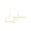 Sakarya Harita Araba Sticker 17x17 Cm Gold