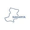 Sakarya Harita Araba Sticker 17x17 Cm Mavi