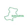 Sakarya Harita Araba Sticker 17x17 Cm Yeşil