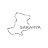 Sakarya Harita Araba Sticker 17x17 Cm Gri
