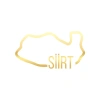 Siirt Harita Araba Sticker 17x17 Cm Gold