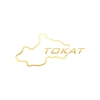 Tokat Harita Araba Sticker 17x17 Cm Gold