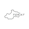 Tokat Harita Araba Sticker 17x17 Cm Gri