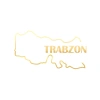 Trabzon Harita Araba Sticker 17x17 Cm Gold