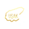 Uşak Harita Araba Sticker 17x17 Cm Gold