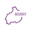 Aksaray Harita Araba Sticker 17x17 Cm Mor