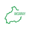 Aksaray Harita Araba Sticker 17x17 Cm Yeşil