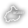 Aksaray Harita Araba Sticker 17x17 Cm Beyaz
