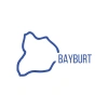 Bayburt Harita Araba Sticker 17x17 Cm Mavi