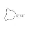 Bayburt Harita Araba Sticker 17x17 Cm Gri