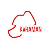 Karaman Harita Araba Sticker 17x17 Cm Kırmızı