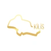 Kilis Harita Araba Sticker 17x17 Cm Gold