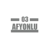 03 Afyonlu Araba Sticker 17x17 Cm Gri