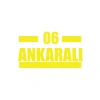 06 Ankaralı Araba Sticker 17x17 Cm Sarı
