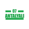 07 Antalyalı Araba Sticker 17x17 Cm Yeşil