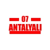 07 Antalyalı Araba Sticker 17x17 Cm Kırmızı
