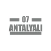 07 Antalyalı Araba Sticker 17x17 Cm Gri