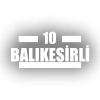 10 Balıkesirli Araba Sticker 17x17 Cm Beyaz