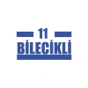 11 Bilecikli Araba Sticker 17x17 Cm Mavi