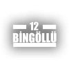 12 Bingöllü Araba Sticker 17x17 Cm Beyaz