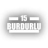 15 Burdurlu Araba Sticker 17x17 Cm Beyaz