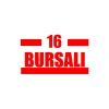 16 Bursalı Araba Sticker 17x17 Cm Kırmızı