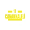 17 Çanakkaleli Araba Sticker 17x17 Cm Sarı