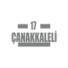 17 Çanakkaleli Araba Sticker 17x17 Cm Gri